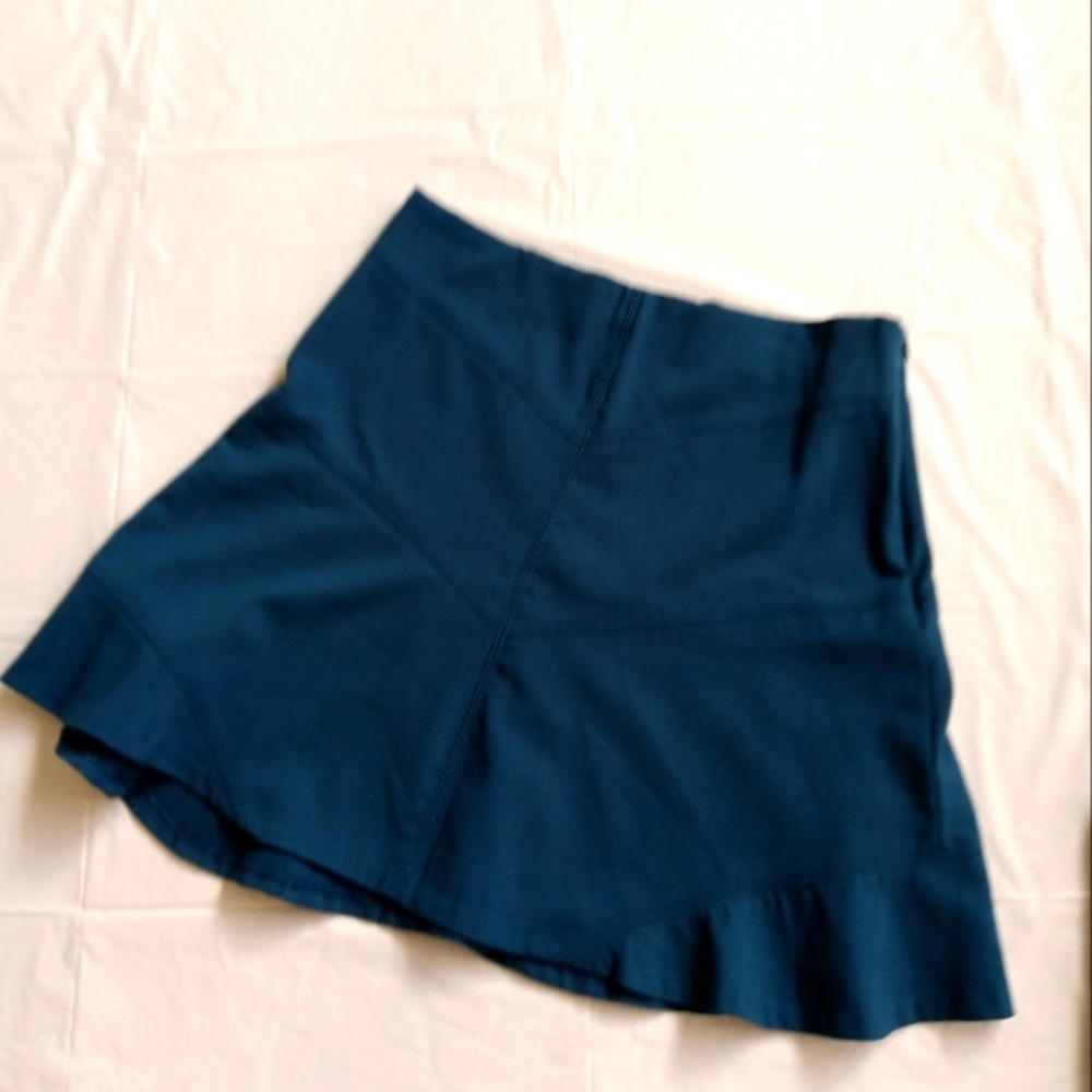 Loft Teal Mini Flared style Skirt